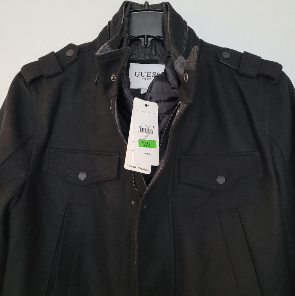 GUESS Men's Black Coat